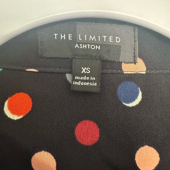 The Limited Ashton Polka Dot Shirt Dress Sz XS Multi Collared Buttoned‎ Preppy - Picture 3 of 7